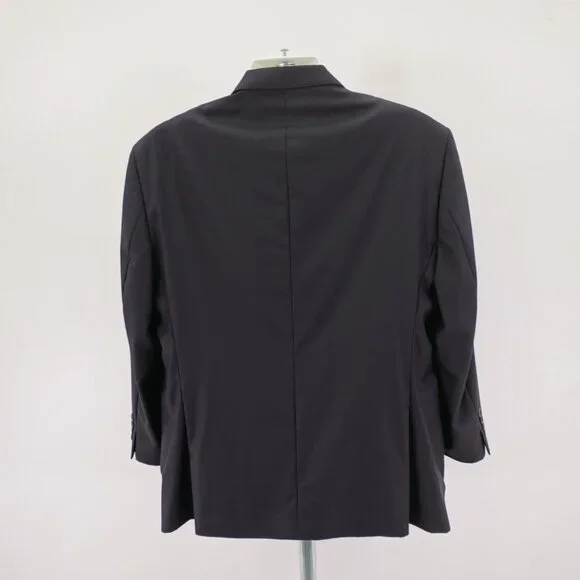 Jos A Bank Signature Gold Tailored‎ Fit Black Wool Herringbone 44R Suit Jacket 2